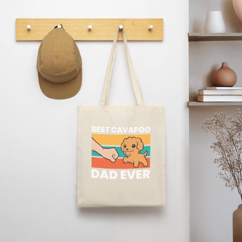 Cavapoo Hund Papa Cavoodle Bester Cavapoo Papa Stoffbeutel