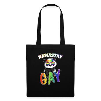 Self-Accepting Namaste Gay Meditator Colorful - Stoffbeutel - Schwarz - Vorne