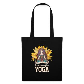 Strengthening I Am Nicer After Yoga Positive - Stoffbeutel - Schwarz - Vorne