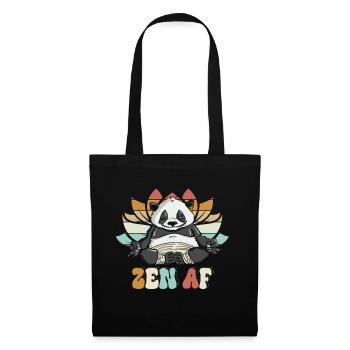 Peaceful Zen AF Panda Yoga Explorative Graphic - Stoffbeutel - Schwarz - Vorne