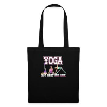 Yoga But First Red Wine Excuse Unique - Stoffbeutel - Schwarz - Vorne