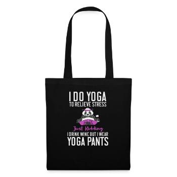 I Do Yoga To Relieve Stress Hungry Animal - Stoffbeutel - Schwarz - Vorne
