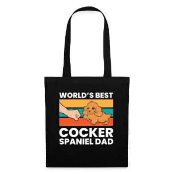 Meilleur Cocker Spaniel Papa Love Cocker - Sac en tissu - noir - Devant
