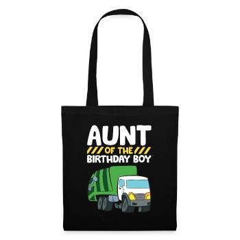 Aunt Of The Birthday Boy Garbage Truck Birthday - Tote Bag - black - Front