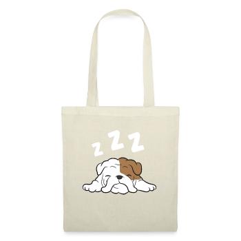 Deutsch Bulldog Sleeping Bulldog Pajama Funny - Sac en tissu - nature - Devant