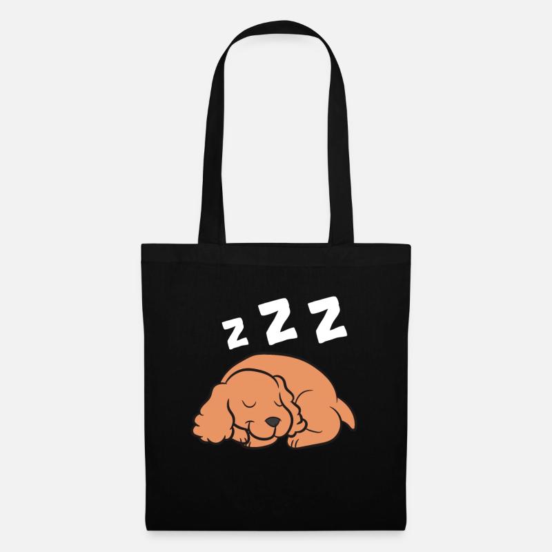 Cocker Spaniel Chien Dormant Pyjama Cocker - Sac en tissu - noir