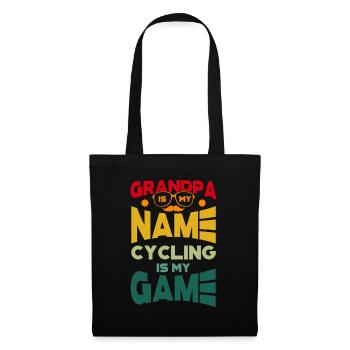 Grand-père est mon nom Le vélo est mon vélo de jeu - Sac en tissu - noir - Devant