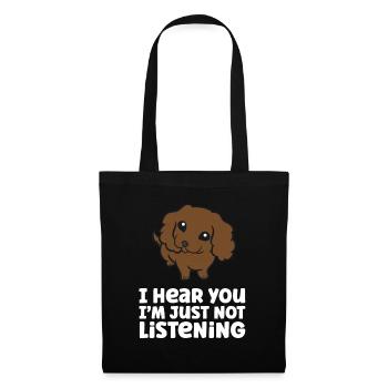 Je t’entends Je n’écoute pas Love Boykin - Sac en tissu - noir - Devant