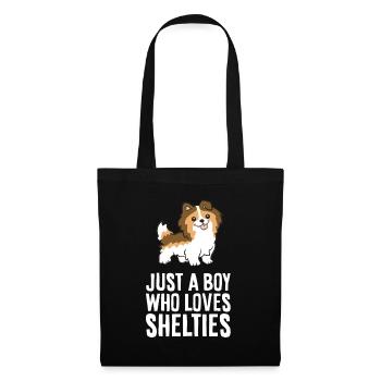 Just a Boy Who Loves Shelties - Tote Bag - black - Front