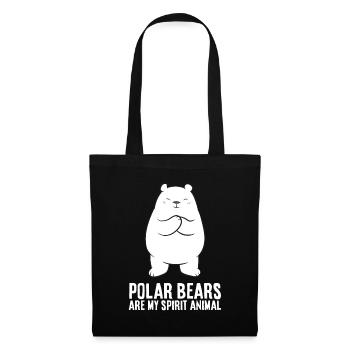Drôle d’amoureux des ours polaires Les ours polaires sont mes - Sac en tissu - noir - Devant