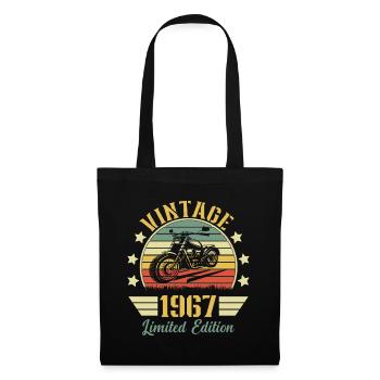 Vintage 1967 Retro Motorcycle Birthday Gift - Tote Bag - black - Front
