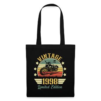 Vintage 1998 Retro Motorcycle Birthday Gift - Tote Bag - black - Front
