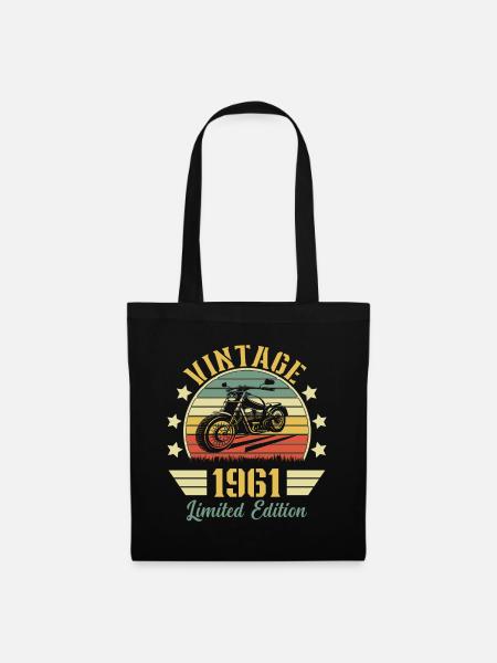 Vintage 1961 Retro Motorrad Geburtstagsgeschenk - Stoffbeutel - Schwarz