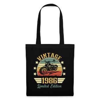 Vintage 1986 Retro Motorcycle Birthday Gift - Tote Bag - black - Front