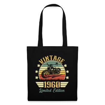 Vintage 1960 Retro Motorrad Geburtstagsgeschenk - Stoffbeutel - Schwarz - Vorne