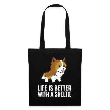 Life Is Better With A Sheltie Dog - Tote Bag - black - Front