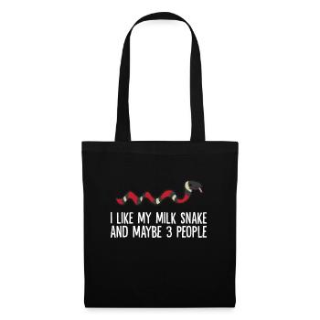 J’aime mon serpent de lait et peut-être comme 3 personnes - Sac en tissu - noir - Devant