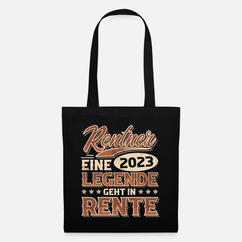 Rentner 2023 Ruhestand - Stoffbeutel - Schwarz