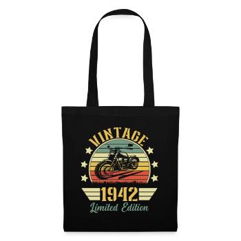 Vintage 1942 Retro Motorcycle Birthday Gift - Tote Bag - black - Front