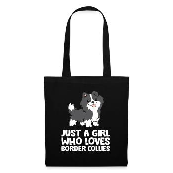 Juste une fille qui aime les border collies - Sac en tissu - noir - Devant