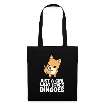 Just a Girl Who Loves Dingoes - Stoffbeutel - Schwarz - Vorne