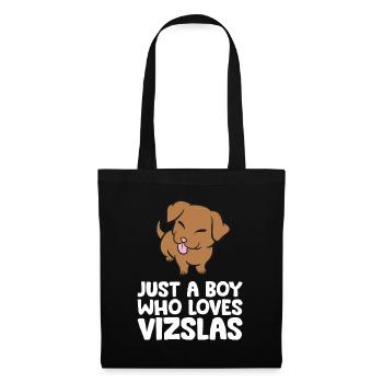 Juste un garçon qui aime Vizslas - Sac en tissu - noir - Devant