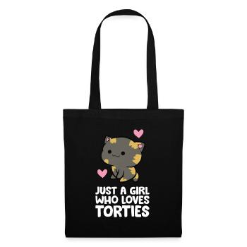 Juste une fille qui aime les tortues - Sac en tissu - noir - Devant