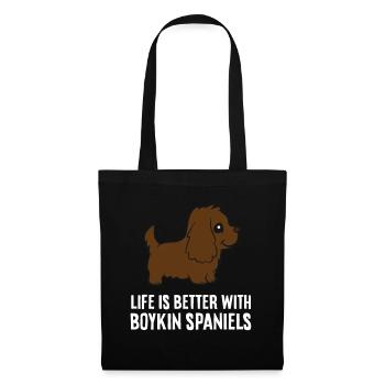 Life Is Better With Boykin Spaniel Dogs - Tote Bag - black - Front