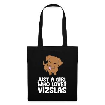 Juste une fille qui aime Vizslas - Sac en tissu - noir - Devant