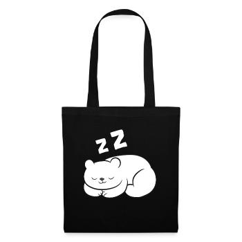 Ours polaire endormi Ours polaire arctique fatigué - Sac en tissu - noir - Devant