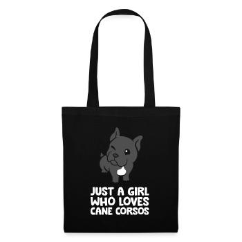 Juste une fille qui aime Cane Corsos Mastiff italien - Sac en tissu - noir - Devant