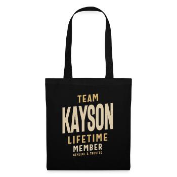 Team Kayson Lifetime Member Personalized Name - Tote Bag - black - Front