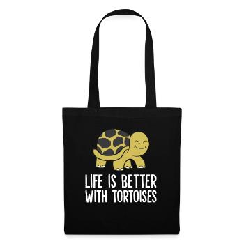 Tortoises As Pets Life Is Better With Tortoises - Tote Bag - black - Front