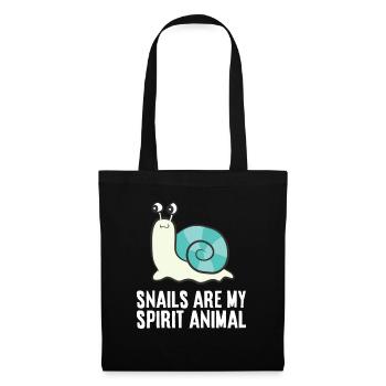 Snails Are My Spirit Animal Kawaii Snail - Tote Bag - black - Front