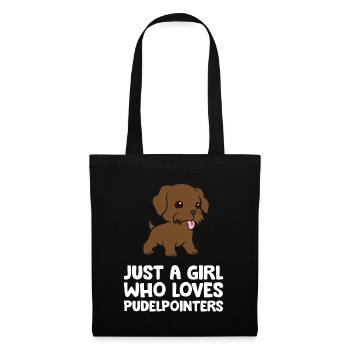 Just a Girl Who Loves Pudelpointers - Stoffbeutel - Schwarz - Vorne
