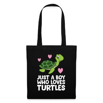 Just a Boy Who Loves Turtles - Tote Bag - black - Front