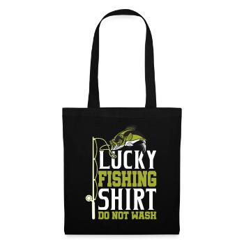 lucky fishing tee do not wash fishermen - Tote Bag - black - Front