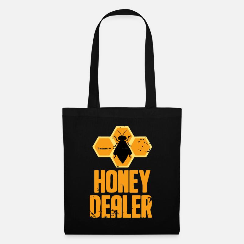 Beekeeper - Honeycomb Honey Bee Beekeeping - Tote Bag - black