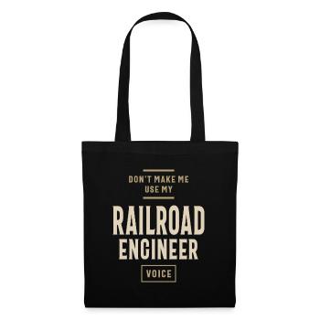 Railroad Engineer Job Occupation Birthday Worker - Tote Bag - black - Front