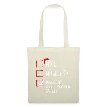 Nice Naughty Innocent jusqu’à preuve du contraire Noël - Sac en tissu - nature - Devant