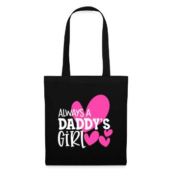 Toujours un papa fille chemise fille filles filles femmes - Sac en tissu - noir - Devant