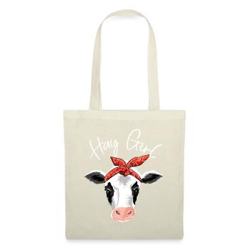 Hay Girl Farmer Funny Cattle Cow Farm Lovers Gift - Tote Bag - nature - Front