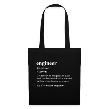 Engineer Definition Funny Engineering Mechanical C - Tote Bag - black - Front