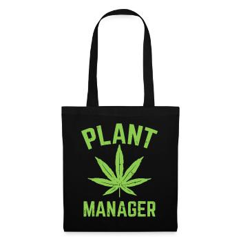 Directeur d’usine Weed Leaf Cannabis Marijuana Funny 4 - Sac en tissu - noir - Devant