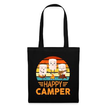 Funny Happy Marshmallow Camper Cute For Kids Women - Tote Bag - black - Front