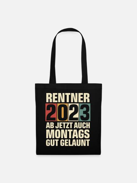 Rentner 2023 Ruhestand - Stoffbeutel - Schwarz