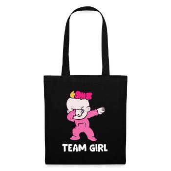 Team Girl Gender Reveal - Stoffbeutel - Schwarz - Vorne