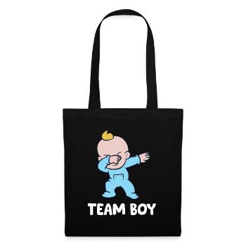 Team Boy Gender Reveal - Stoffbeutel - Schwarz - Vorne