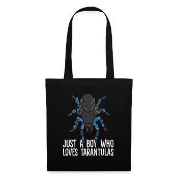Just a Boy Who Loves Tarantulas - Stoffbeutel - Schwarz - Vorne