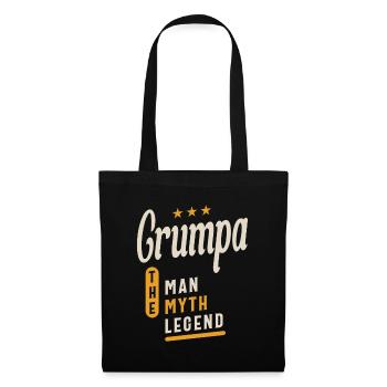 Grumpa The Man Myth Legend - Grandpa Dad - Tote Bag - black - Front